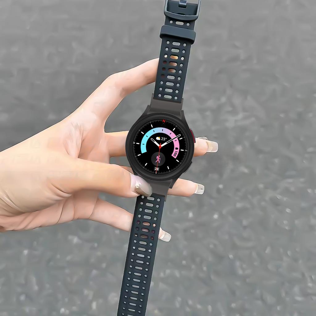 No Gap Silicone Band For Samsung Galaxy Watch 6 5 4 44mm 40mm for Galaxy Watch456 Bracelet Quick Release Smartwatch Accessories