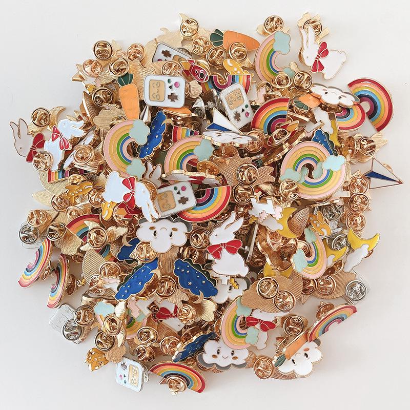 Trendy Japanese Cute Cartoon Brooch Pin - Small Fresh Female Badge Safety Pin Accessory
