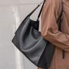 Cowhide Bag New Autumn and Winter Vintage Leather Women's Bag Tote Bag Versatile Texture Commuting Hand-held Shoulder Bag