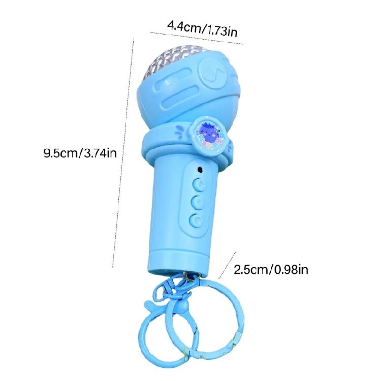 Kids Microphone Keychain Shape Recorder Pendant Reusable Recording Function Compactly Keyring Design Safe ABS Gift Item