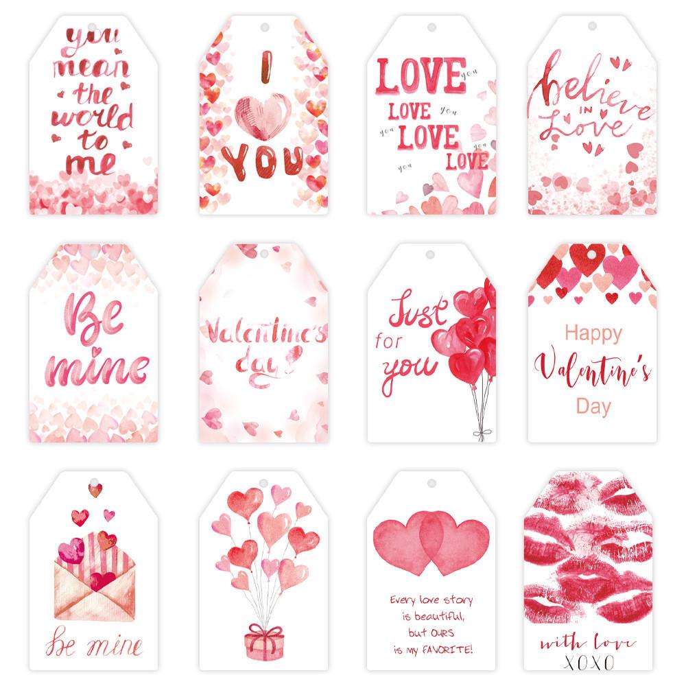 Valentines Celebration Day Paper Hang Tag Pendant For Daily Party Decoration