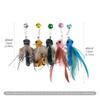 3pcs Plush Artificial Insect Cat Toy Accessories Replacement Head Cat Funny Teaser Stick Interactive Wand Feather Bug Pet Toy