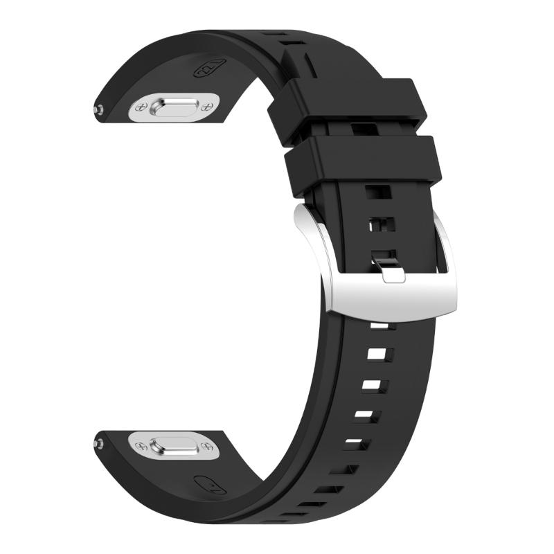 

Adjustable Soft Silicone Watch Straps 22mm Press Button Closure Waterproof Lightweight Watch Band for Watch GT6 чорний