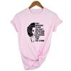 I Am A Strong Melanin Queen Print T Shirt Women Summer T Shirt Clothes African Black