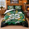 Printed 3Pcs Bedding Set Celtic FC Pattern Bed Sheet Pillowcase For Bedroom Decor