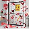 84Pcs Halloween Decorations Handprint Footprint Stickers Clings Decals Window Bathroom Floor Restroom Zombie Decorations Halloween Party Decor,8