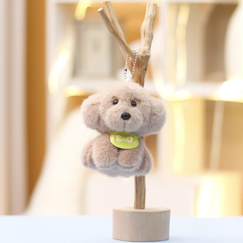 Cute Puppy Plush Toy Animal Stuffed Doll Girls Bag Charm Accessory Keychain