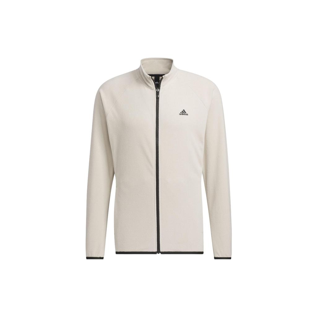 adidas Logo-Print Drei-in-Eins Kapuzen-Freizeit-Sportjacke Herrenjacke Beige Schwarz IV7597