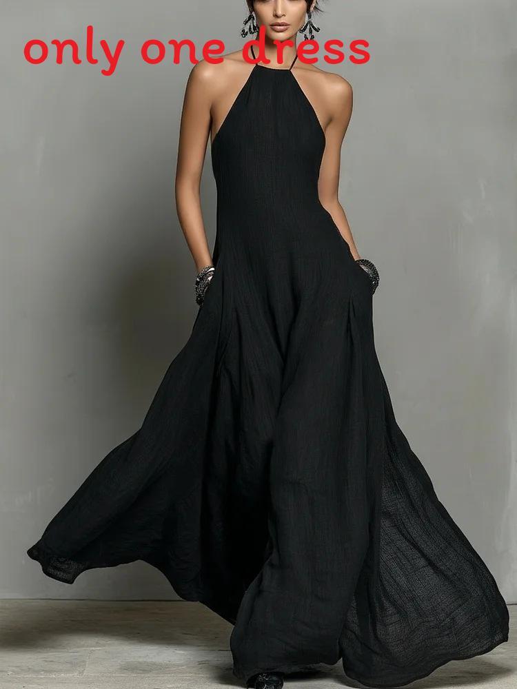 Summer Women Dress With Backless Design For Casual Travel And Party Wear
