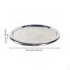 Stainless Steel Serving Tray Shallow Round Metal Platter Modern for Tabletop