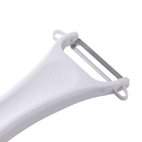 Kai KAI Dual-Purpose Peeler/Julienner with Potato Peeler and Shredder, White, Made In Japan, DH8014