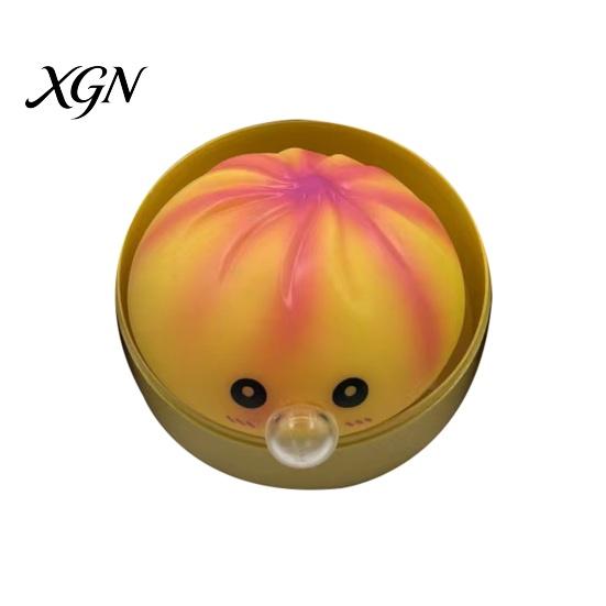 Steamed Bun Sensory Toy Bubble Blowing Cartoon Dumpling Pinch Squeeze Stress Ball Fidget Relief Hand Exercise Relaxation Tool Anti-stress
