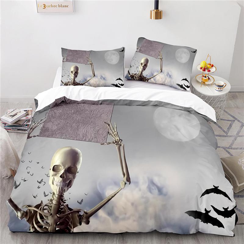 Funny Halloween 3d Bedding Set Print Duvet Cover Set with Pillowcase 2/3pcs Home Textile Single Double Twin Full Queen King Size