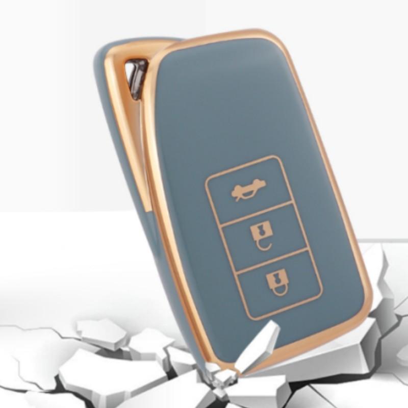 Golden-edged TPU Auto Fernbedienung Schlüssel Abdeckung Fall Shell Fob Für Lexus NX GS RX IS ES GX LX RC IS UX 200 250 260 300 350 LS 450H 300H Auto Zubehör