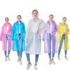 Outdoor PEVA Raincoat Adult One-piece Poncho Long Scenic Travel Portable Thickened PE Non-disposable Raincoat