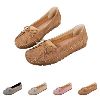 Orthopedic Loafers Shoes For Women Orthopedic Leather Loafers Dress Shoes For Women Lightweight Flats Casual Comfort - Walking Shoes With Flower