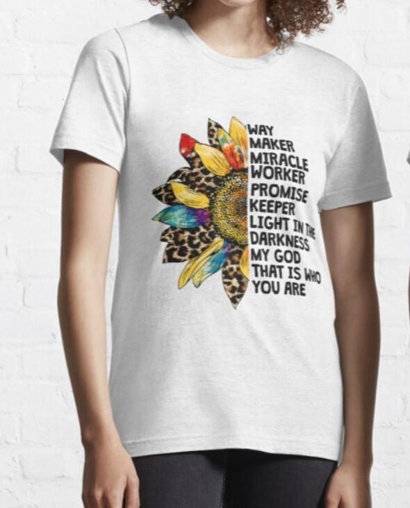 Way Maker Miracle Maker T shirt - Trust Universe -  %100 Premium Cotton Unisex T-Shirt L