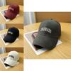 Simple Solid Color Letter Embroidery Women Summer Casual Sunshade Baseball Cap For Casual Outdoors