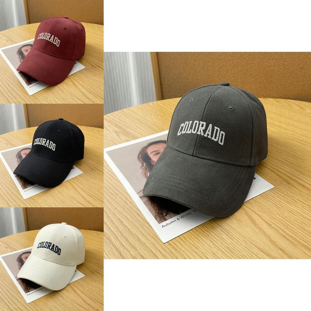 Simple Solid Color Letter Embroidery Women Summer Casual Sunshade Baseball Cap For Casual Outdoors