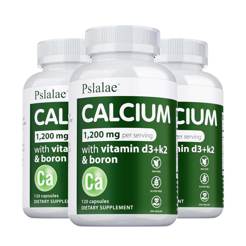 Vitamin D3 & K2 Kapseln, 1200mg, Kalziumaufnahme, Knochengesundheit, Immununterstützung, Geeignet für Erwachsene