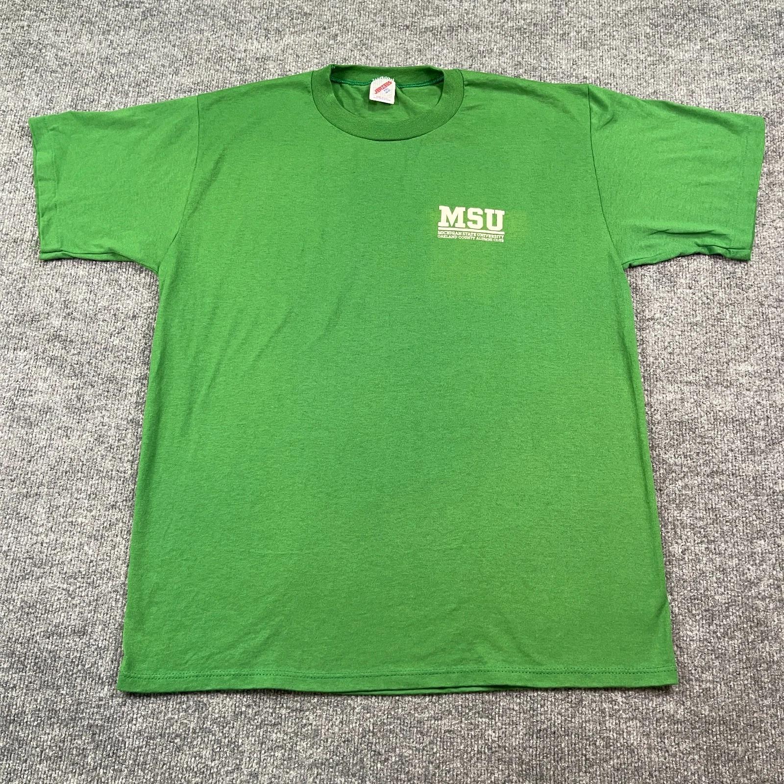 

Vintage 80s MSU Michigan State University Shirt Large 22x29 Alumni Club XL