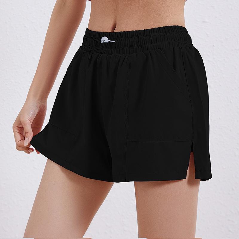 Women's High-Waist Quick-Dry Two-in-One Running & Yoga Shorts