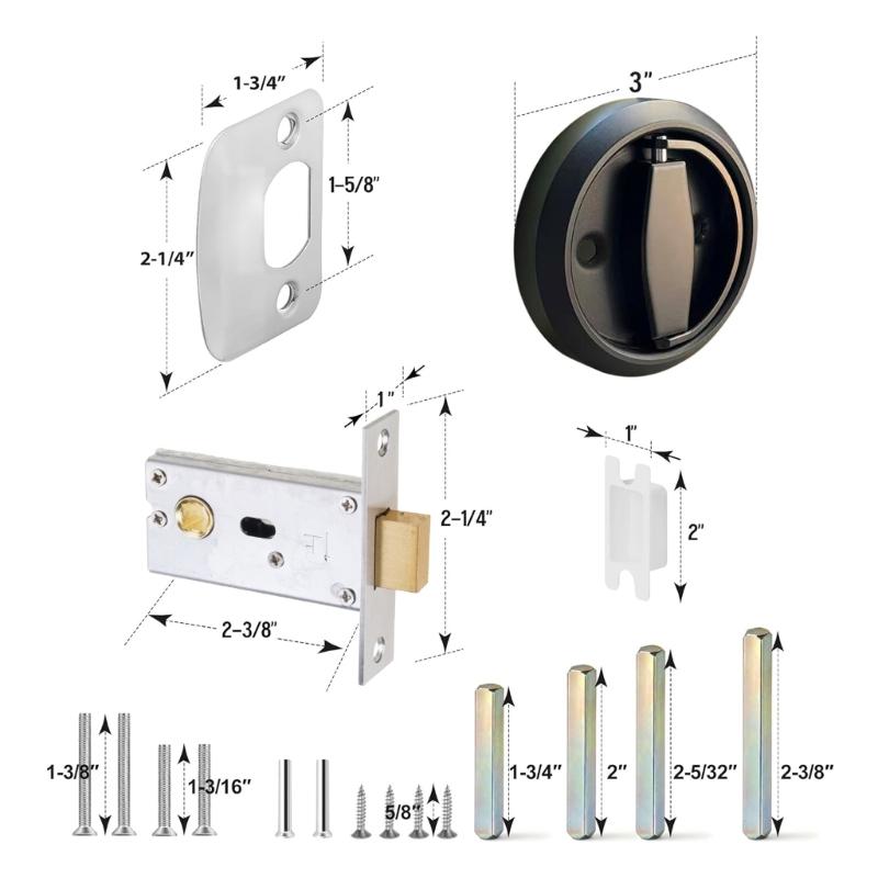 Adjustable Drawer Handle Twist Mechanism Door Lock Childproof Handle for Smooth Operation On Standard Ready Openings