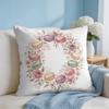 Macarons and Floral Cushion Cover Short Plush Soft DoubleSided Printing Pillow Case Cozy Sofa Bedroom Home Decor Gift
