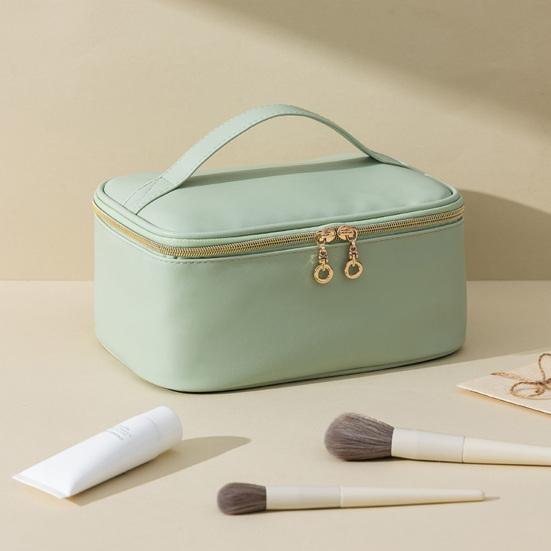 Travel Cosmetic Case Large Capacity Makeup Bag with Removable Divider Waterproof Toiletry Bag with Top Handle Cosmetic Organizer for Vacation Home