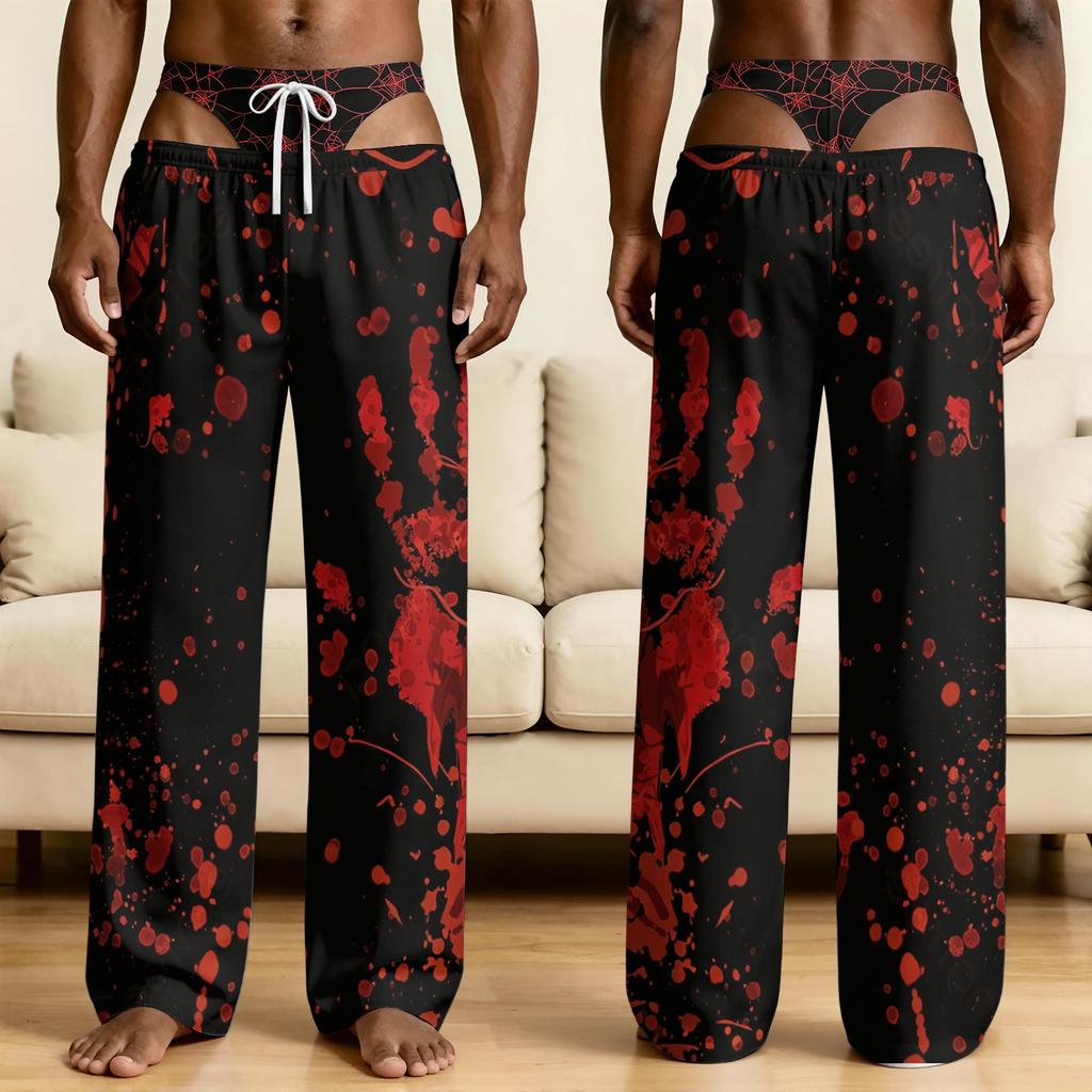 Lustige Schlafanzughose für Herren mit Slip-Aufdruck für Halloween Neuheitshose