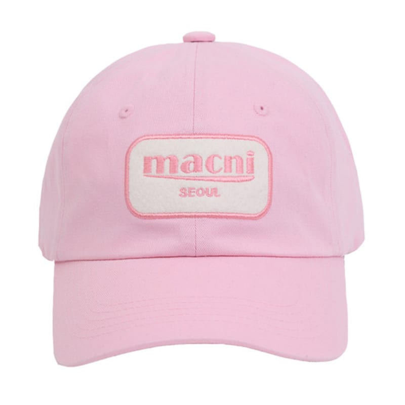Macni Y2K LOGO PATCH BALL CAP_PINK