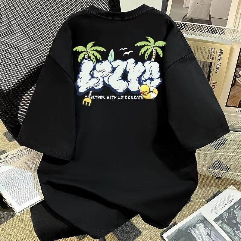 Simple and Luxurious Pattern Printed Men's and Women's Short-sleeved T-shirts for Casual Street Fashion In Summer Tops