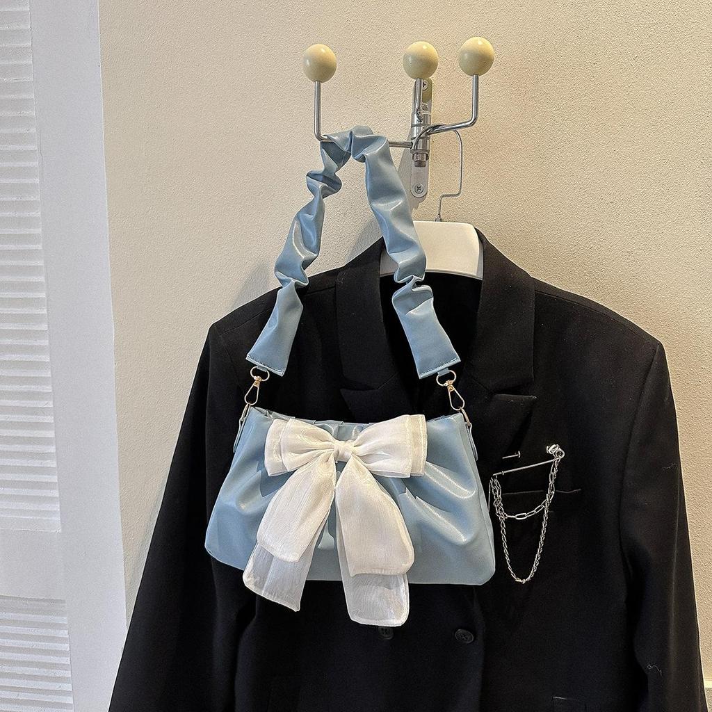 This Year's Popular Small Bag Women's 2026 New Fashion Casual Chain Cross Body Cute Bow Tie Single Shoulder Underarm Bag