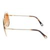 Chloe Design Logo Moda Occhiali da Sole in Metallo Forma Irregolare Occhiali da Sole Unisex Oro Tartaruga CE169S-889