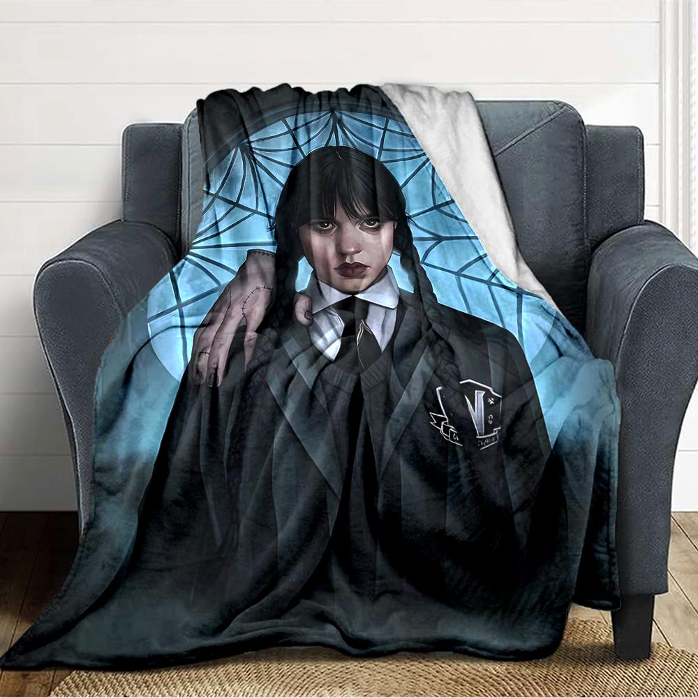 1pc Addams Family Wednesday3 Blanket, Gift, for Men and Women, Soft Blanket, Good for Sofa Bed Couch Travel, Lightweight Flannel Blanket