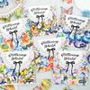 50 Sheets Underwater Animal Theme PET Sticker DIY Handbook Scrapbooking Journal Glass Bottle Photo Frame Decorative Stickers