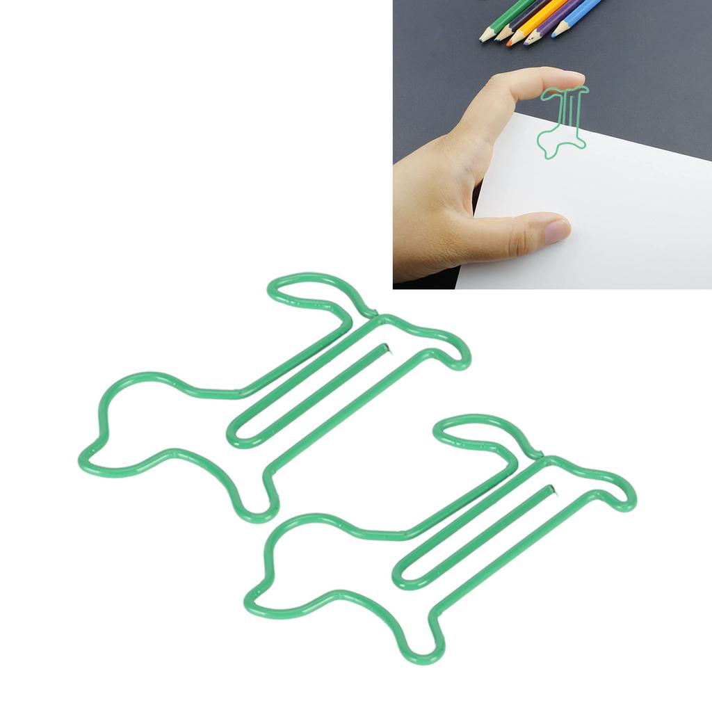 100pcs Dog Shaped Paper Clips Slip Resistance Exquisite Cute Paper Clips for School