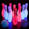 Light Up Bowling Set Bowling Pins Games For Kids Toddler Bowling Ball Set Glow In The Dark Games Parent Children Interactive Toy