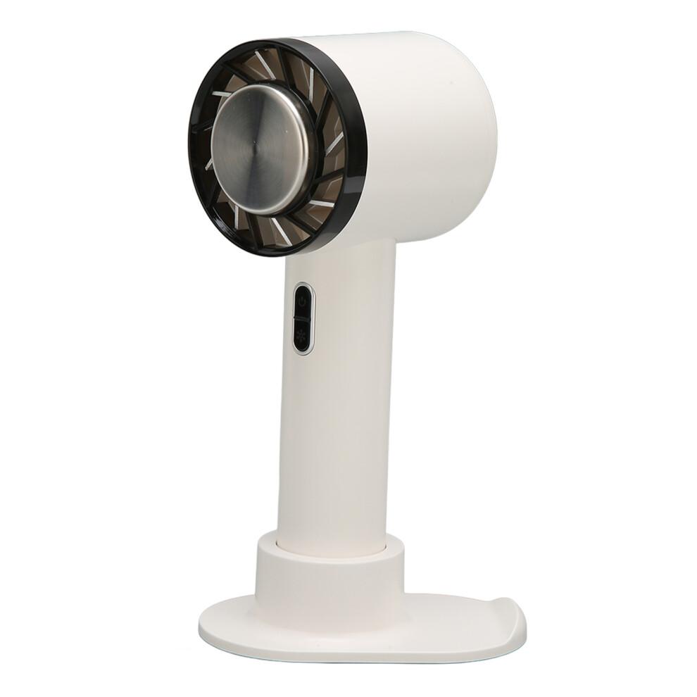 Rechargeable Turbo Fan, Portable Handheld Fan with High-Speed Cooling Turbo Winds, Adjustable Speed Digital Display for Travel (White)