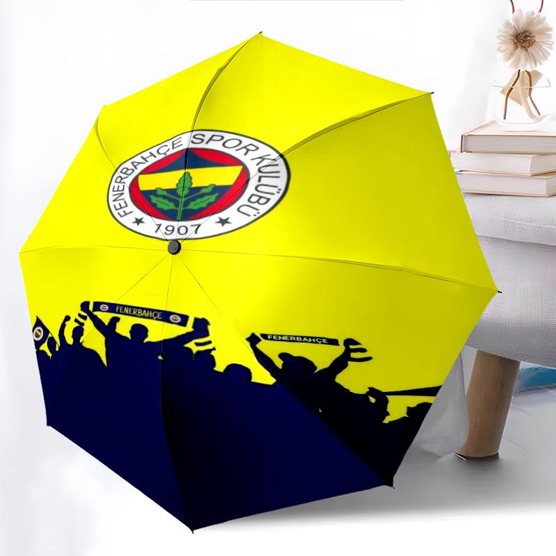 Fenerbahçe Legacy: Spirit Folding umbrella Suitable for all seasons travel outdoor printing Three folds