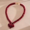 Heart Shape Clavicle Chain Acrylic Neck Ornament Fashion Women Jewelry  Party Jewelry