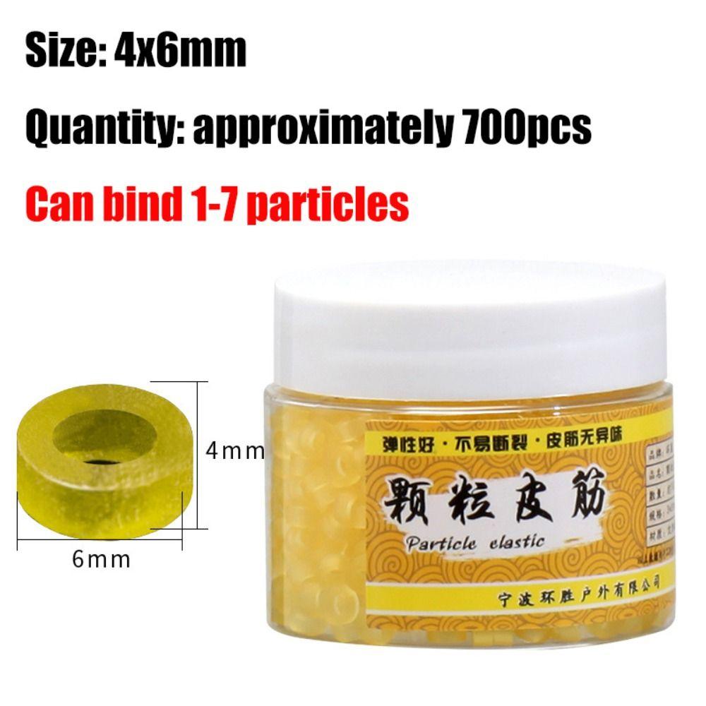 5000pcs Elastic Fishing Rubber Bait Bands Rubber Red Blood Worm Baits Elastic Band Latex Raw Material Yellow