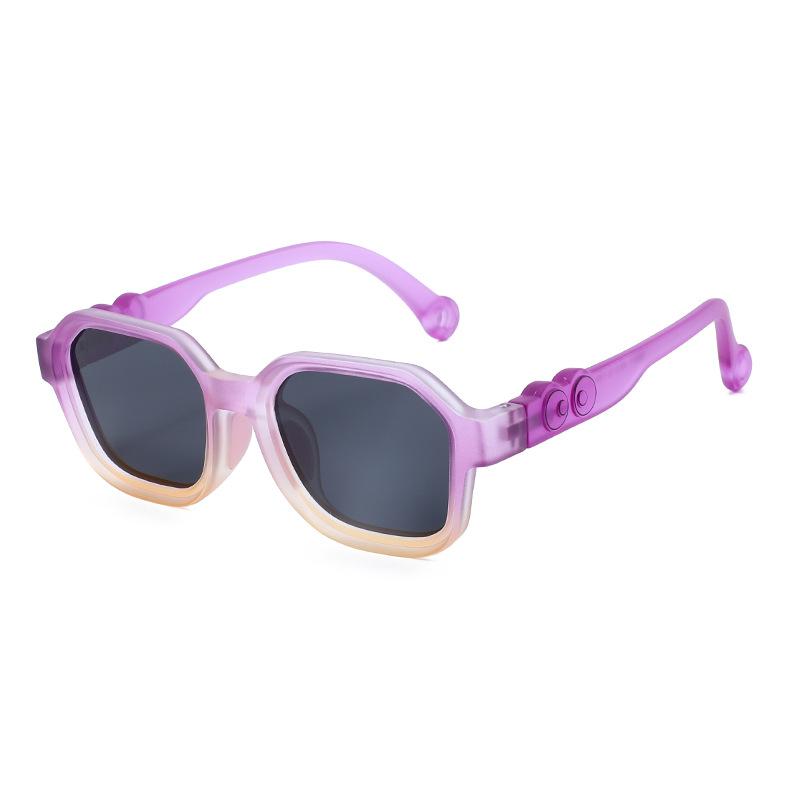 Fashion Boy Girls Square Sunglasses Jelly Color Summer Polarized Sun Shades TR Flexible Frame for Kids Children UV400 3-12 s