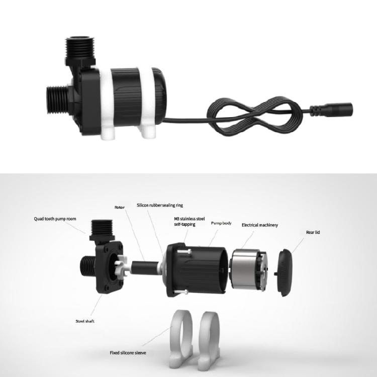 Brushless Aquarium Water Pump Multiuse Low Noise Boosters Pump For Fishtanks Aeration Corrosion Resistant 5V/12V/24V