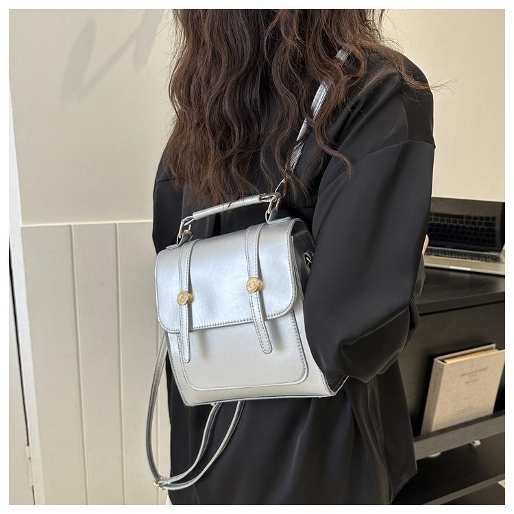 1Pc Simple Backpack Women's College Style Bag Women's Bag New Fashion Casual Shoulder Handbag Small Backpack