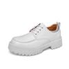 Fashion New Thick Soled Casual Men's Leather Shoes Minimalist British Style Design Leisure Office and Business Adult Suit Shoes -46