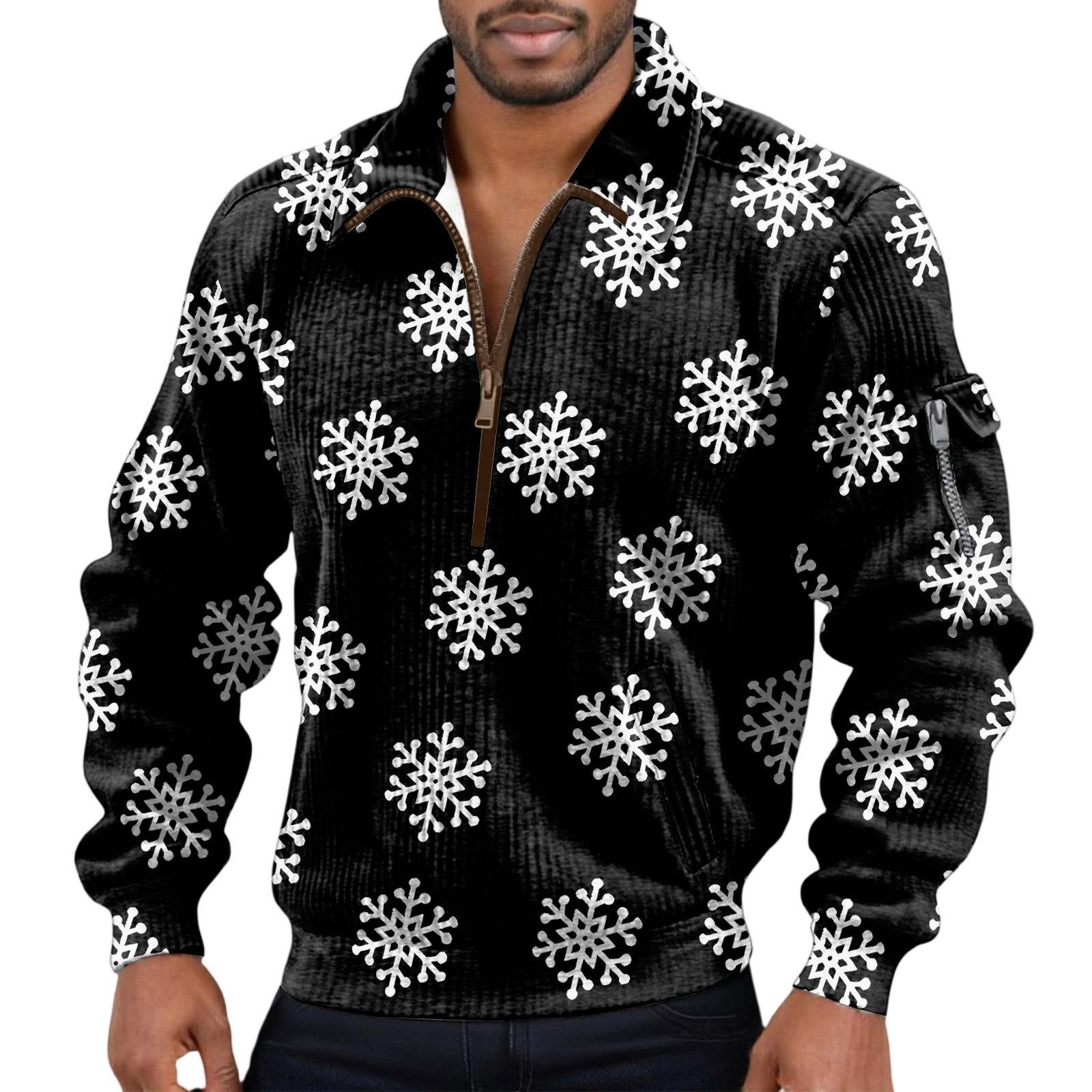 Мужской цветной вельветовый топ с молнией на шее и длинным рукавом Мужской повседневный топ с воротником L