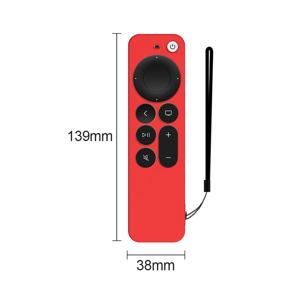 

Protective Case Remote Control Shockproof Protection for Apple TV 4K Portable Silicone Remote Control Cover Anti-Fall красный