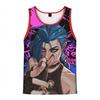 Anime League of Legends Jinx Graphic 3D Print Sleeveless Vest Harajuku Y2k Men’s Tank Tops