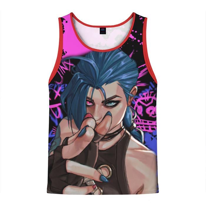 Anime League of Legends Jinx Graphic 3D Print Sleeveless Vest Harajuku Y2k Men’s Tank Tops